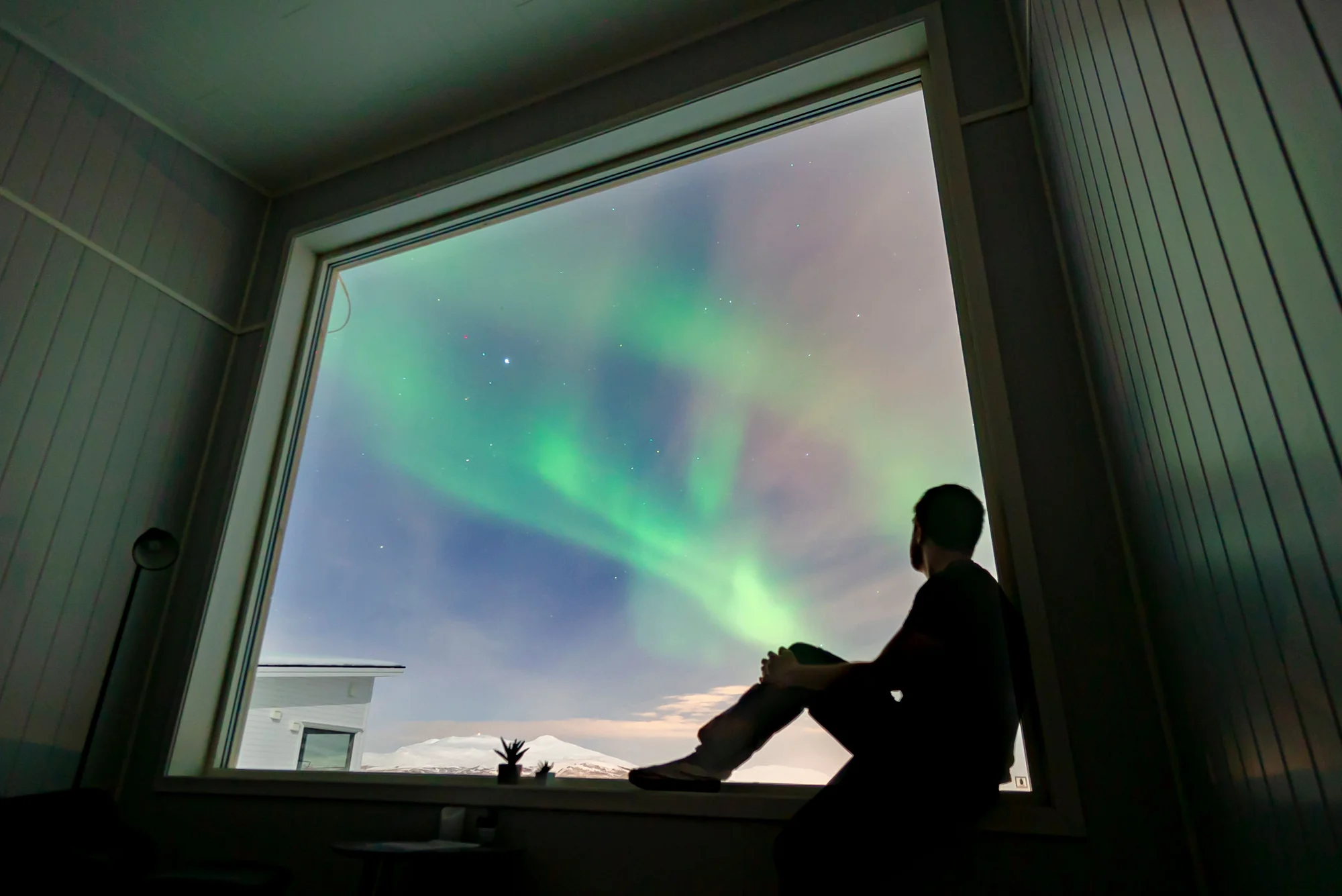 Northern lights above the observatory